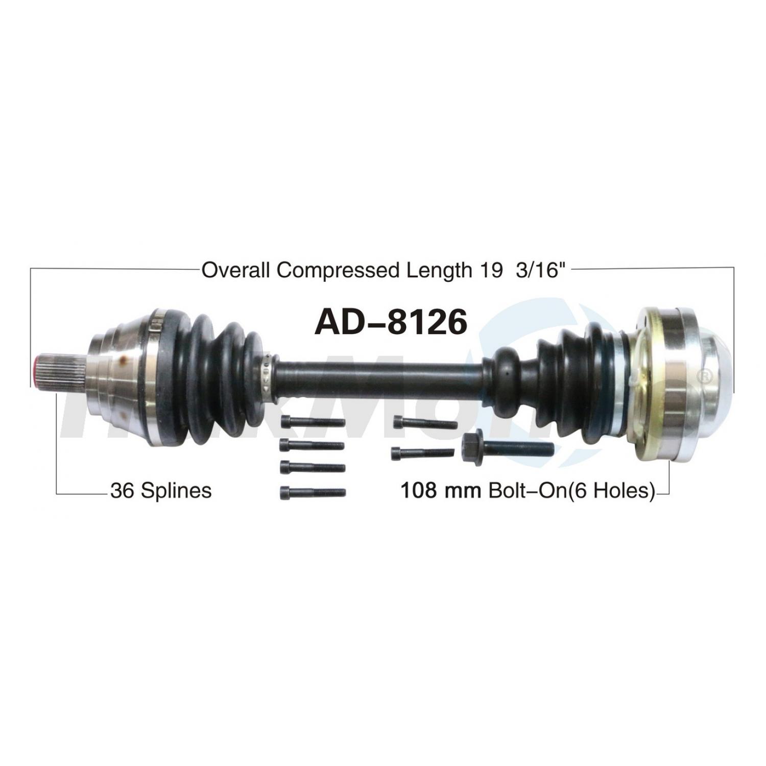 TrakMotive AD8126 - CV Axle Shaft TrakMotive AD8126 CV Axle Shaft product image 1 of 3