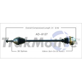 2008 Audi TT CV Axle Shaft