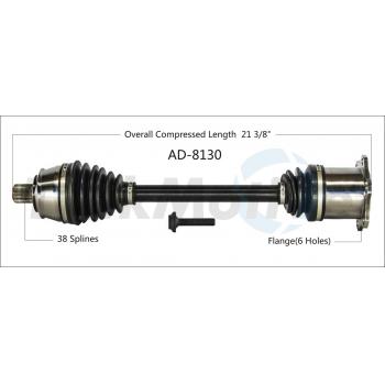 2007 Audi A6 CV Axle Shaft Front Left TrakMotive AD8130 image 1 of 3