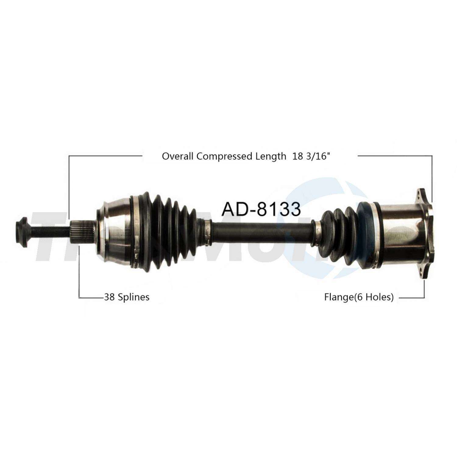 TrakMotive AD8133 - CV Axle Shaft TrakMotive AD8133 CV Axle Shaft product image 1 of 3