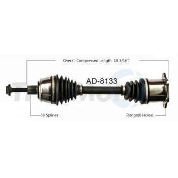2009 Audi S8 CV Axle Shaft