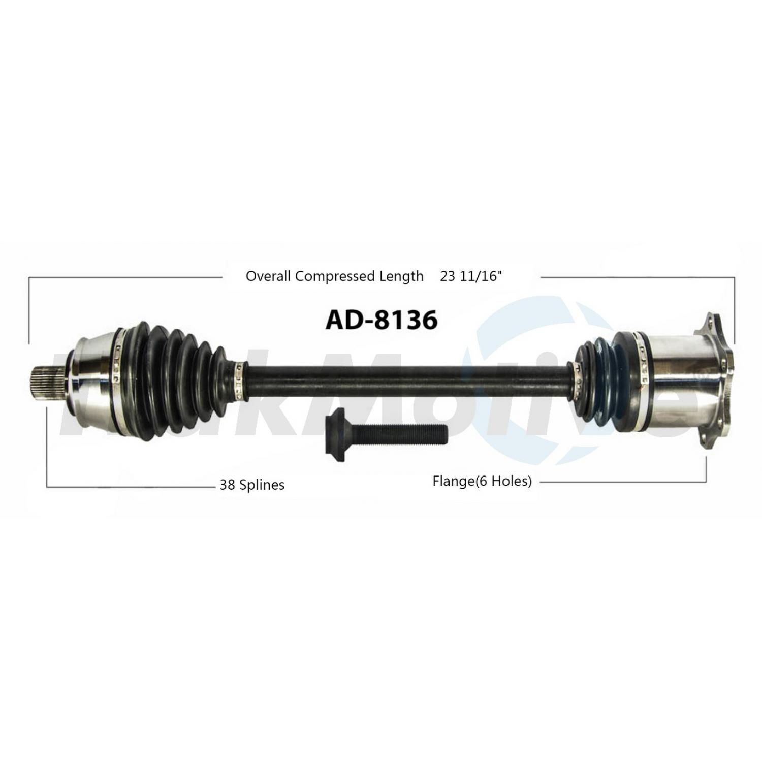 TrakMotive AD8136 - CV Axle Shaft TrakMotive AD8136 CV Axle Shaft product image 1 of 3