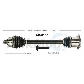 2009 Audi A6 Quattro CV Axle Shaft Front Left TrakMotive AD8136 image 1 of 3