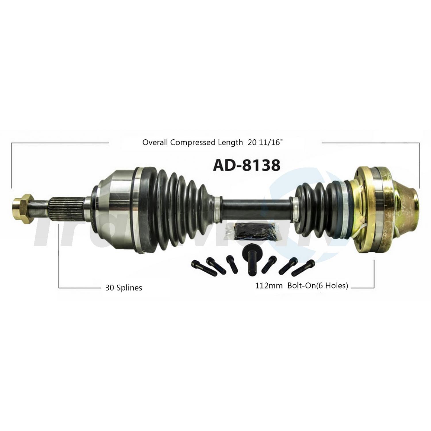 TrakMotive AD8138 - CV Axle Shaft TrakMotive AD8138 CV Axle Shaft product image 1 of 3