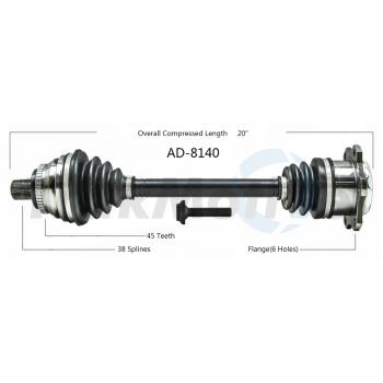 1994 Audi 100 CV Axle Shaft Front Left TrakMotive AD8140 image 1 of 3