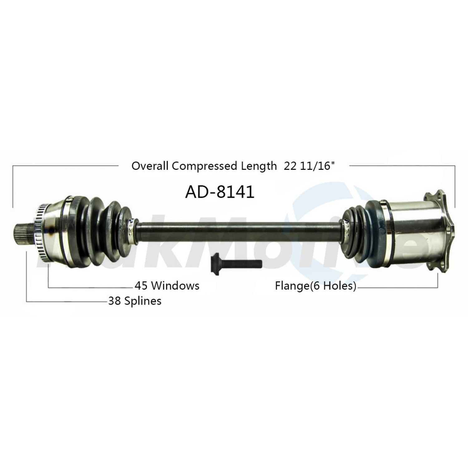 TrakMotive AD8141 CV Axle Shaft product image 1 of 3
