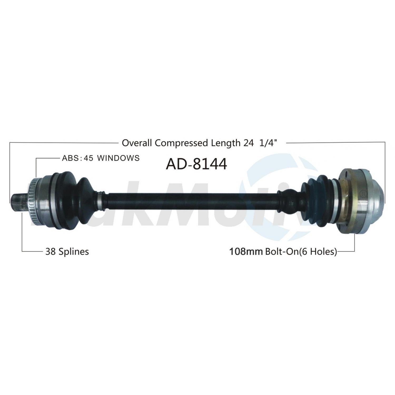 TrakMotive AD8144 - CV Axle Shaft TrakMotive AD8144 CV Axle Shaft product image 1 of 3
