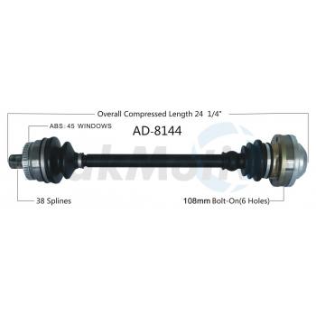 2005 Audi S4 CV Axle Shaft Rear Left TrakMotive AD8144 image 1 of 3