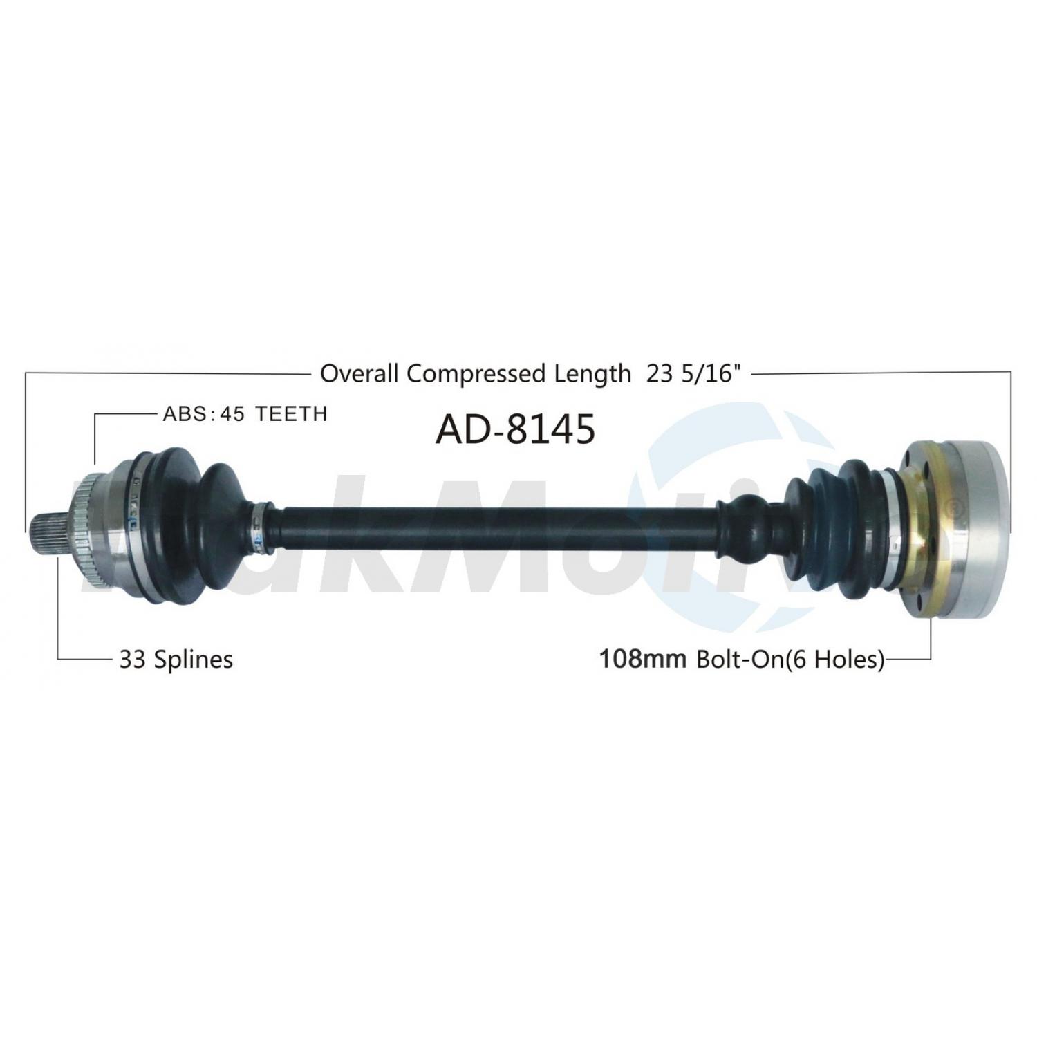 TrakMotive AD8145 - CV Axle Shaft TrakMotive AD8145 CV Axle Shaft product image 1 of 3