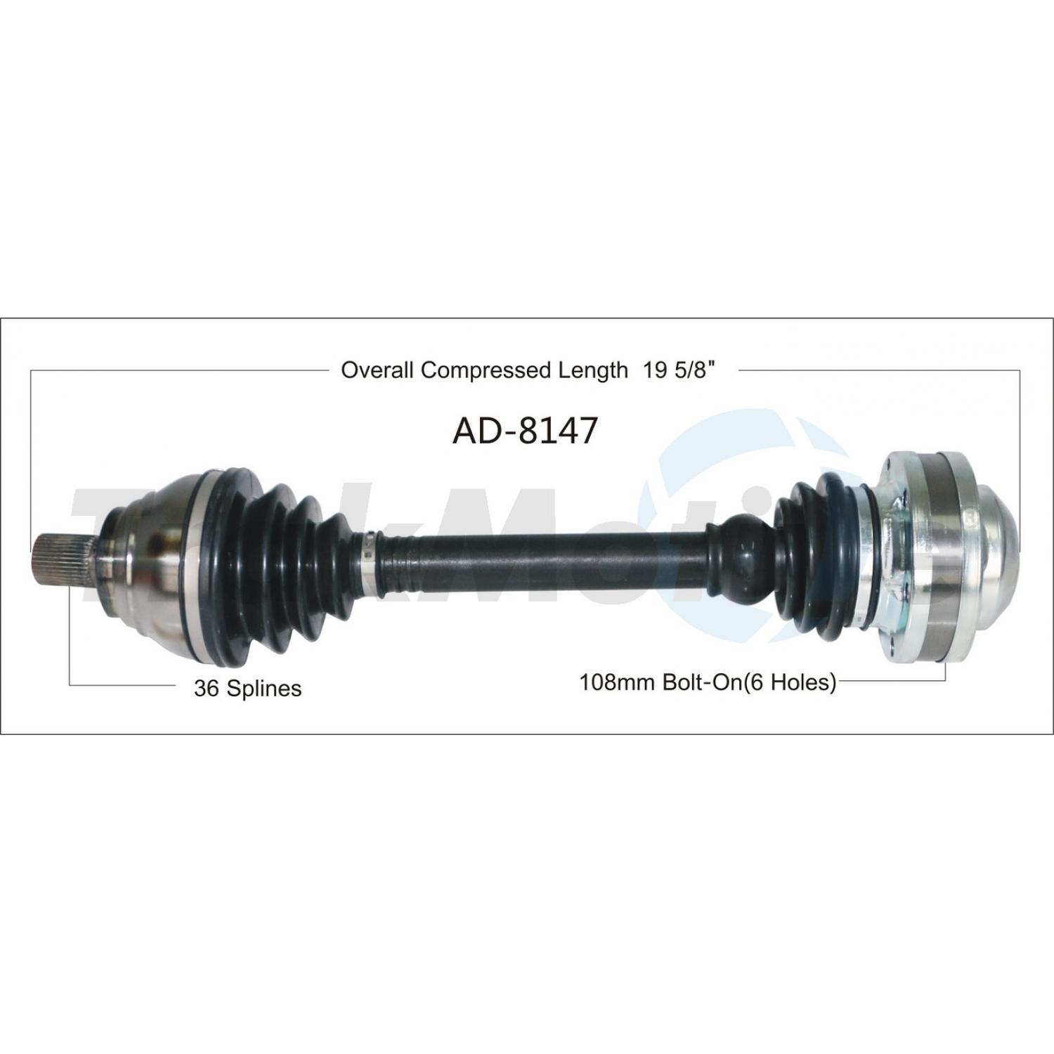 TrakMotive AD8147 - CV Axle Shaft TrakMotive AD8147 CV Axle Shaft product image 1 of 3