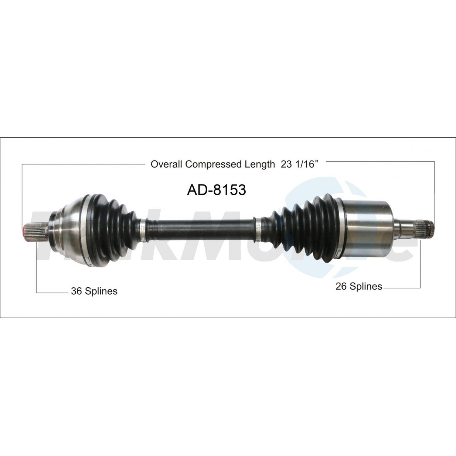 TrakMotive AD8153 CV Axle Shaft product image 1 of 3