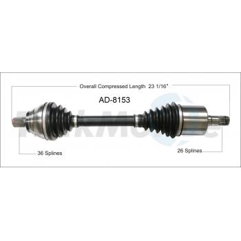 2009 Volkswagen Rabbit CV Axle Shaft