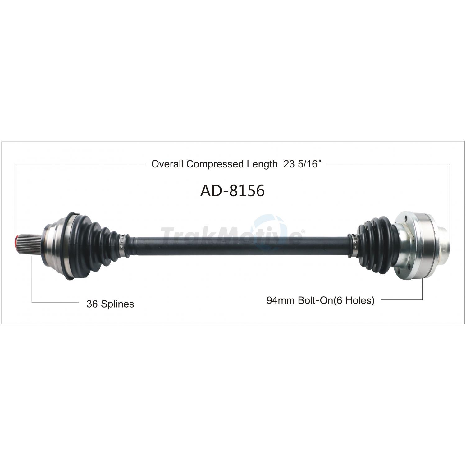 TrakMotive AD8156 - CV Axle Shaft TrakMotive AD8156 CV Axle Shaft product image 1 of 3
