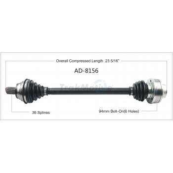 2015 Audi A3 Quattro CV Axle Shaft