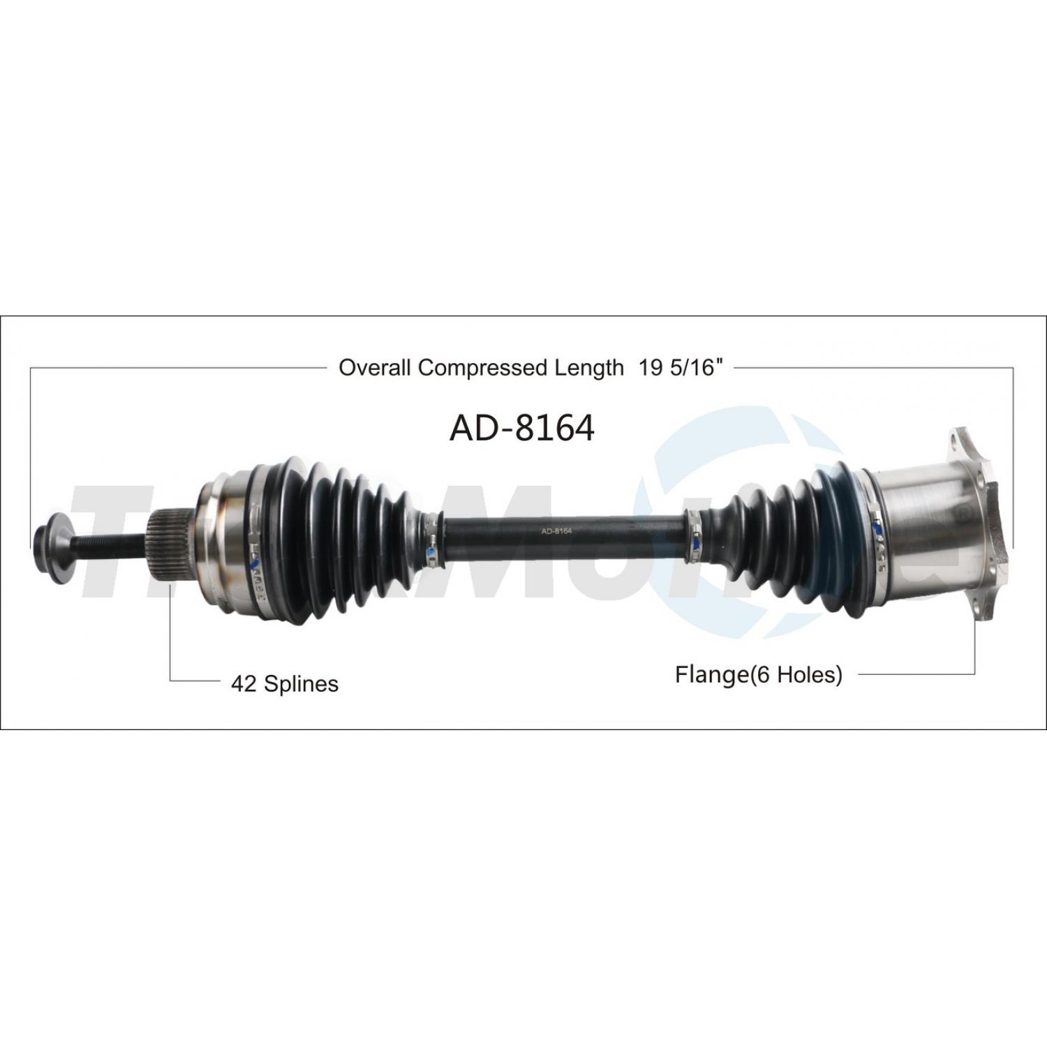 TrakMotive AD8164 CV Axle Shaft product image 1 of 3