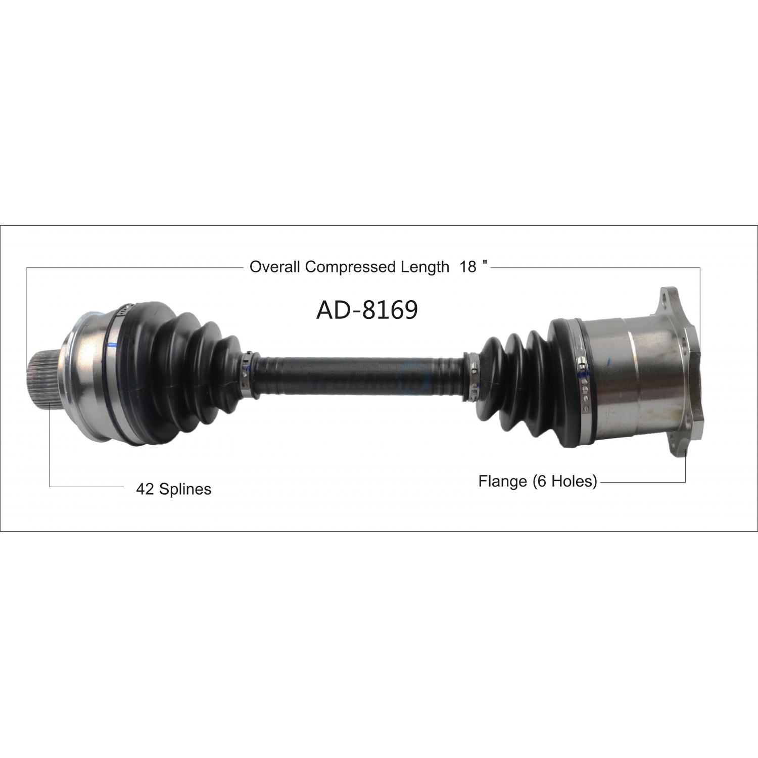 TrakMotive AD8169 - CV Axle Shaft TrakMotive AD8169 CV Axle Shaft product image 1 of 3