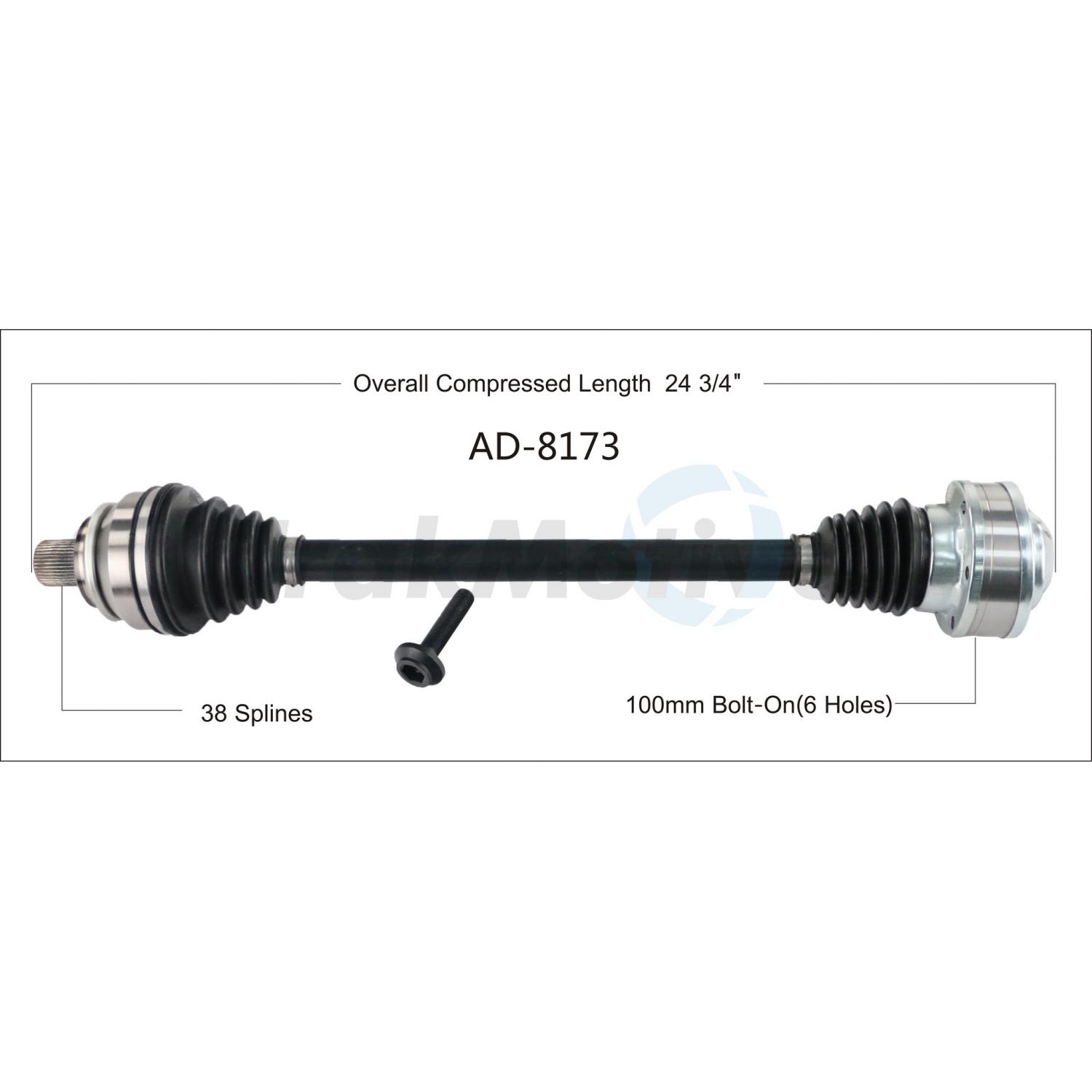 TrakMotive AD8173 CV Axle Shaft product image 1 of 3