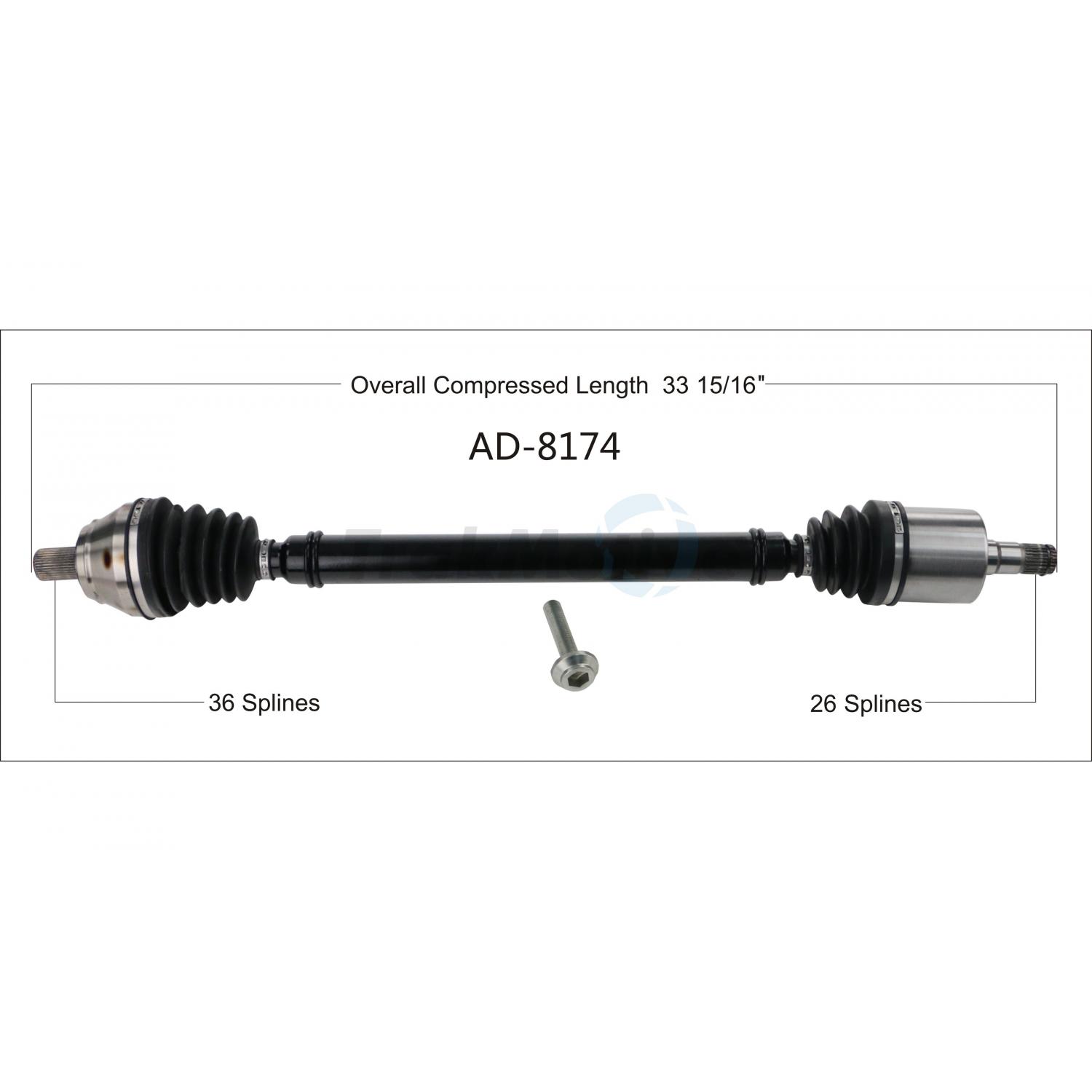 TrakMotive AD8174 - CV Axle Shaft TrakMotive AD8174 CV Axle Shaft product image 1 of 3