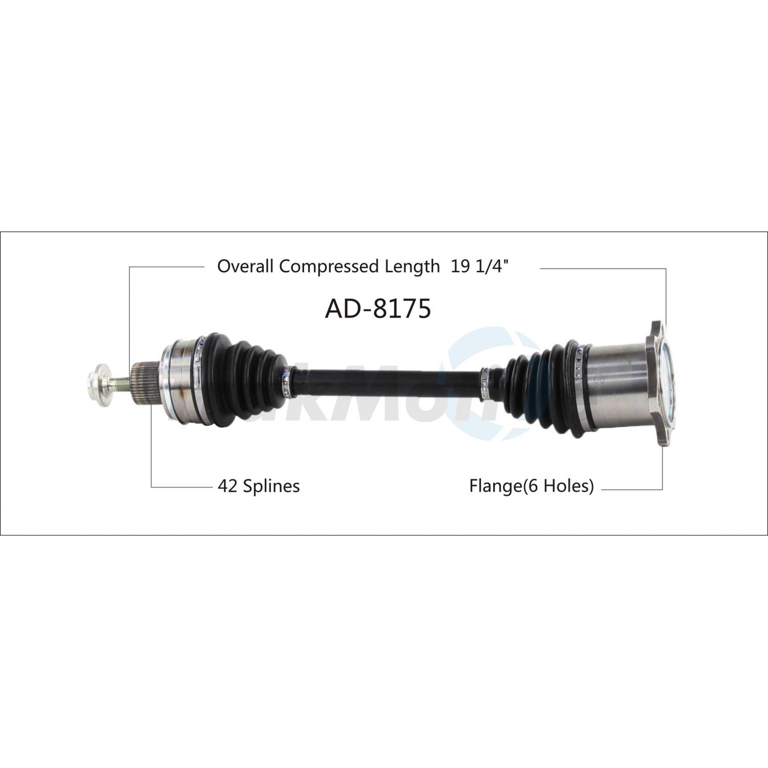 TrakMotive AD8175 CV Axle Shaft product image 1 of 3