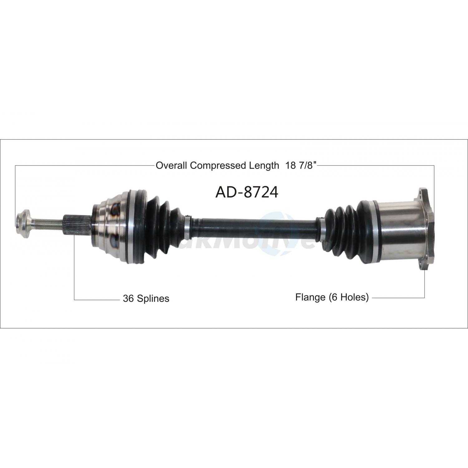 TrakMotive AD8724 - CV Axle Shaft TrakMotive AD8724 CV Axle Shaft product image 1 of 3