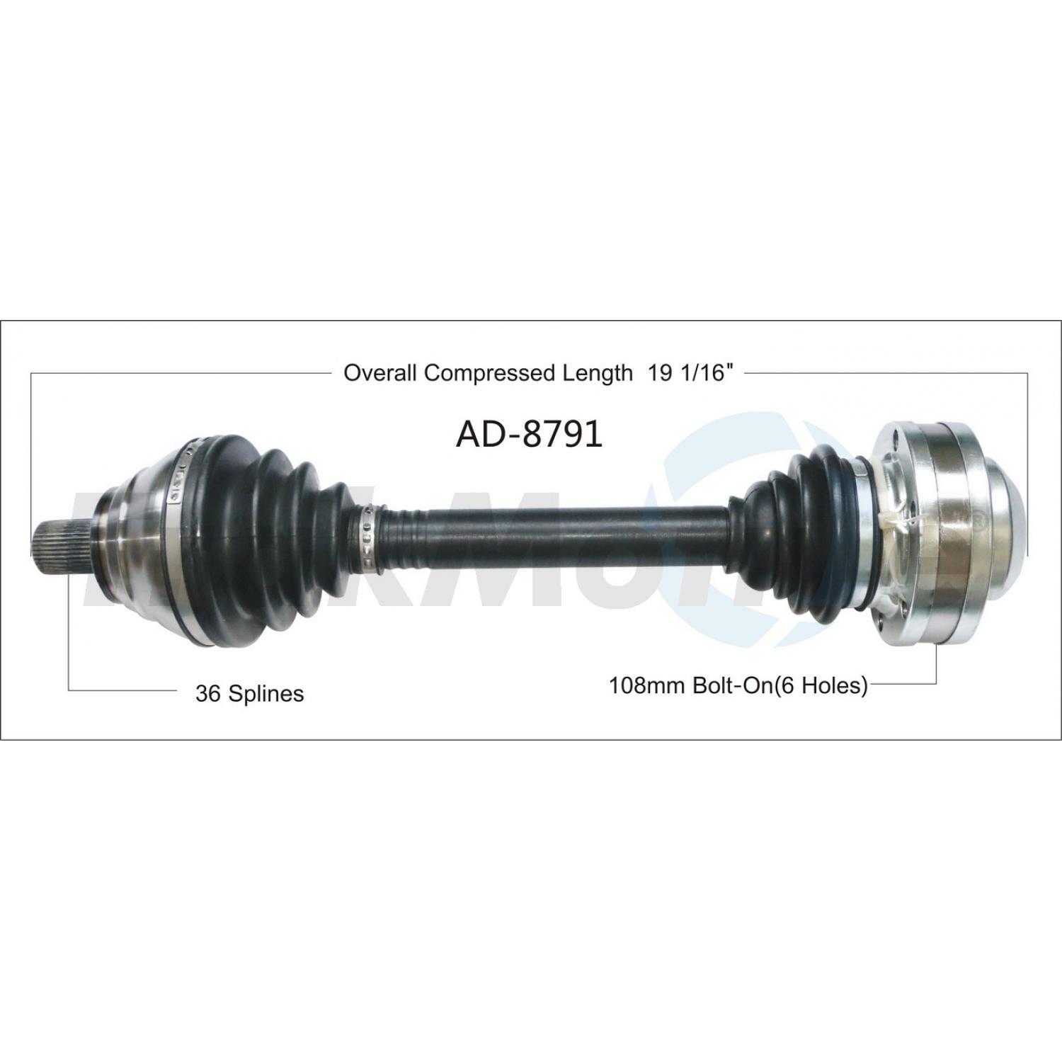 TrakMotive AD8791 CV Axle Shaft product image 1 of 3