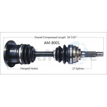 1987 American Motors Eagle CV Axle Shaft Front Left TrakMotive AM8001 image 1 of 3