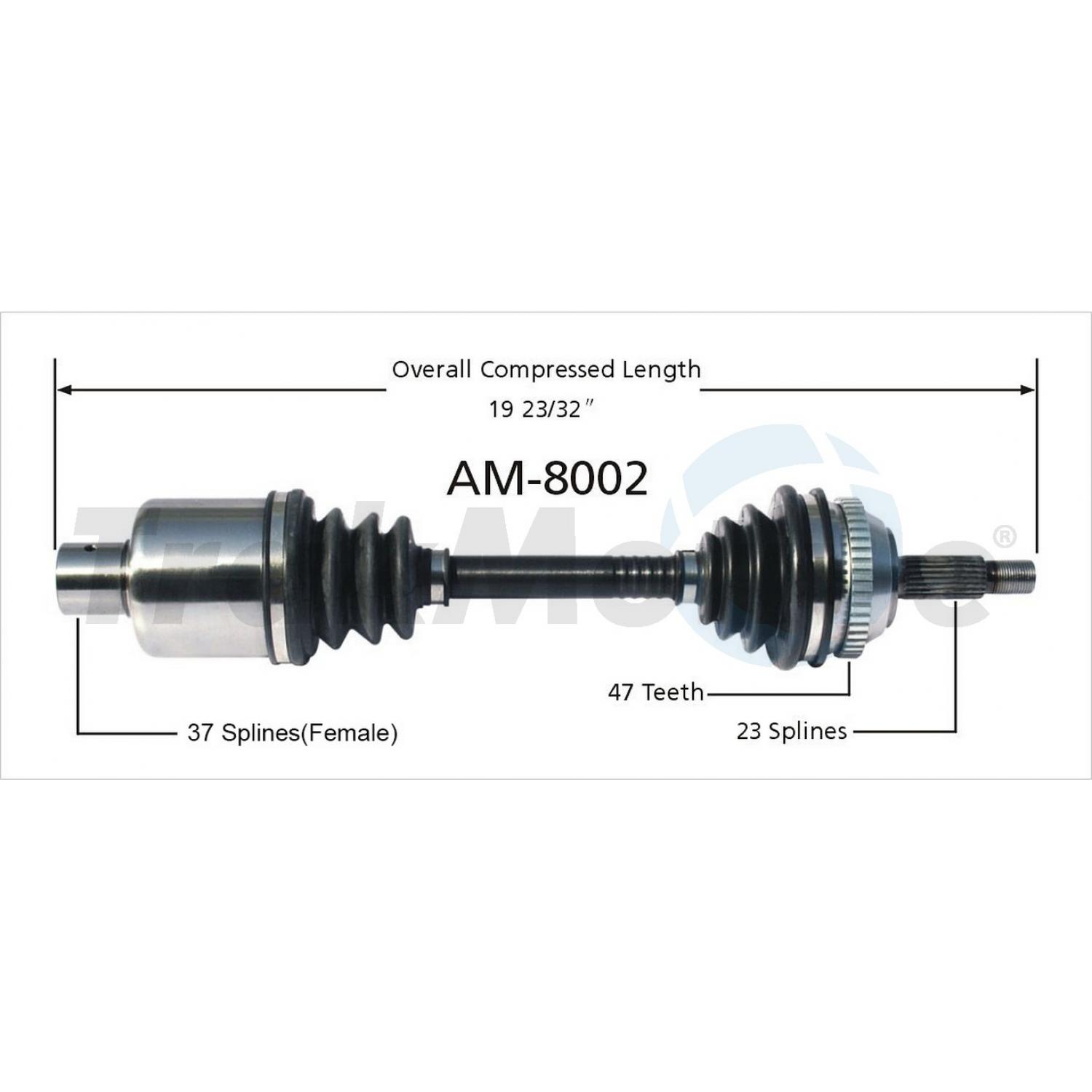 TrakMotive AM8002 - CV Axle Shaft TrakMotive AM8002 CV Axle Shaft product image 1 of 3