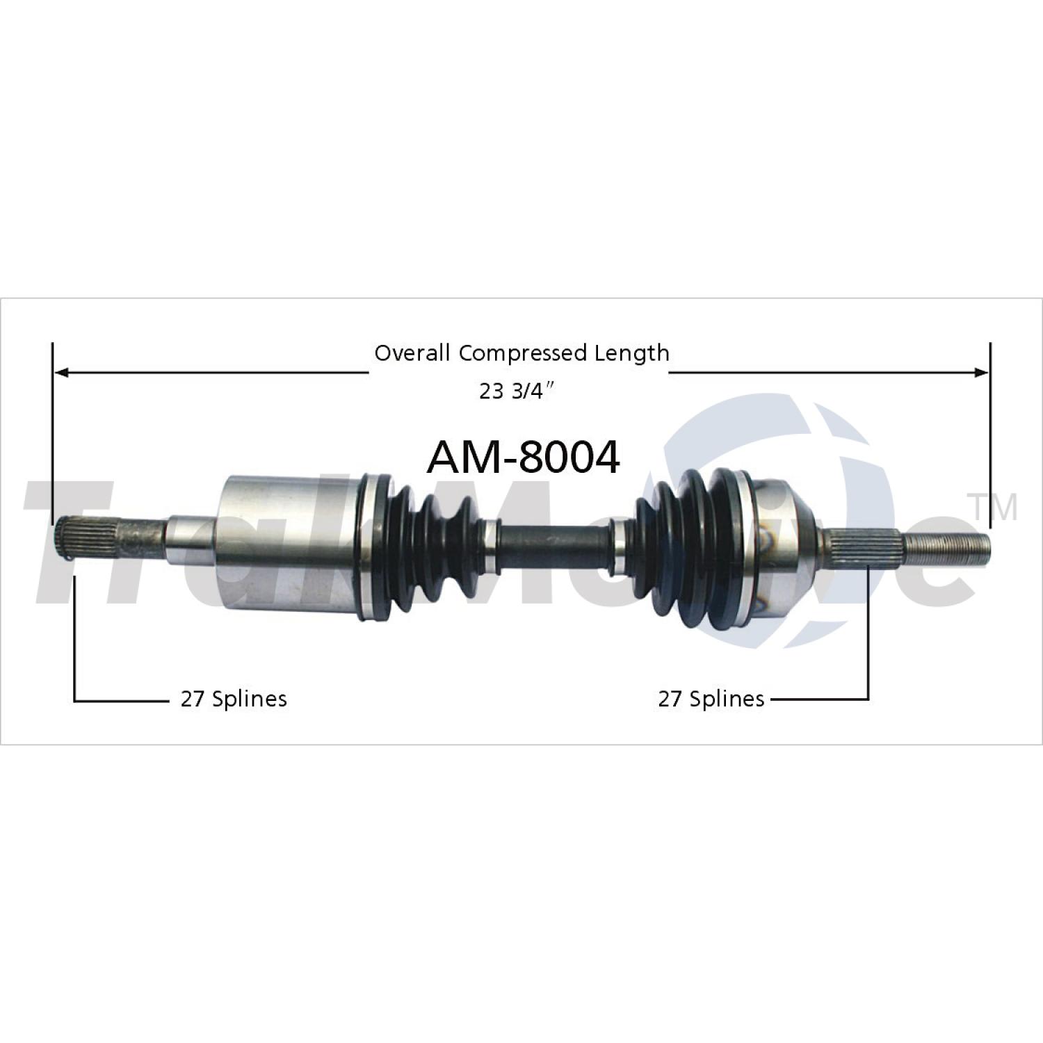 TrakMotive AM8004 - CV Axle Shaft TrakMotive AM8004 CV Axle Shaft product image 1 of 3