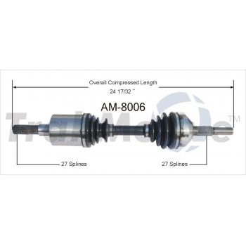 2005 Jeep Liberty CV Axle Shaft Front Left TrakMotive AM8006 image 1 of 3