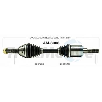 2012 Jeep Liberty CV Axle Shaft Front Left TrakMotive AM8008 image 1 of 3