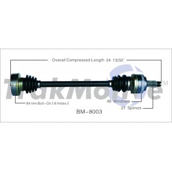 1999 BMW 318is CV Axle Shaft Rear Left TrakMotive BM8003 image 1 of 3