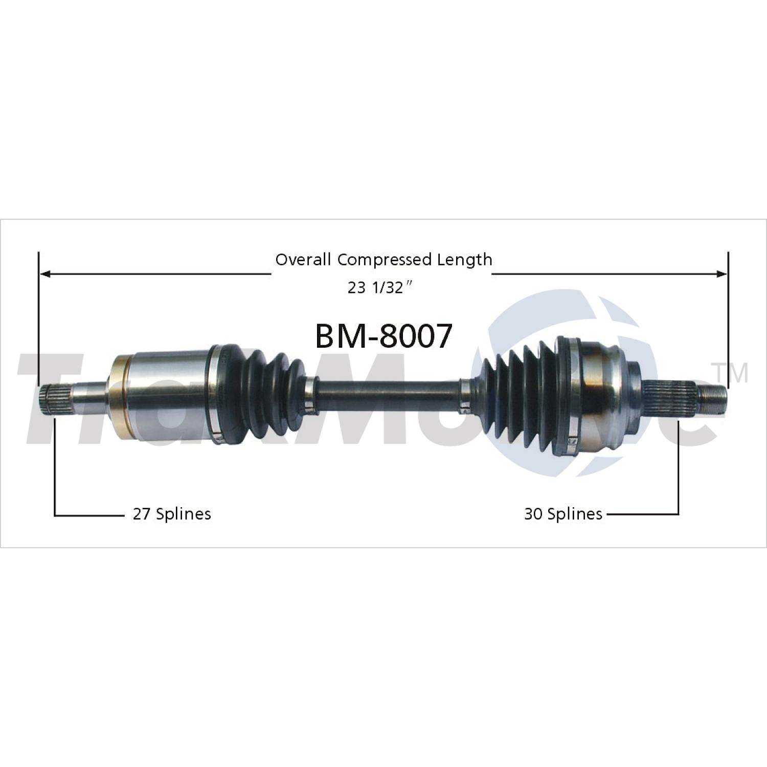 TrakMotive BM8007 - CV Axle Shaft TrakMotive BM8007 CV Axle Shaft product image 1 of 3