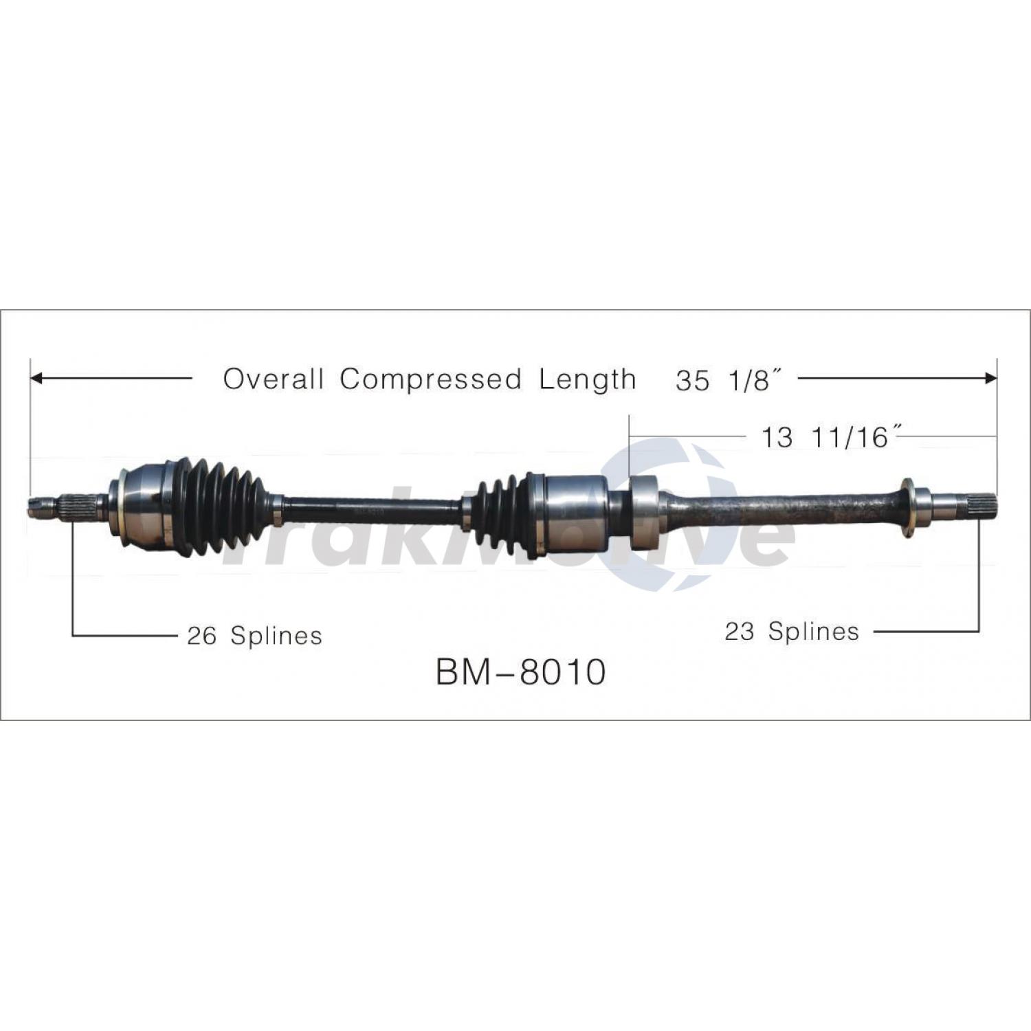 TrakMotive BM8010 - CV Axle Shaft TrakMotive BM8010 CV Axle Shaft product image 1 of 3