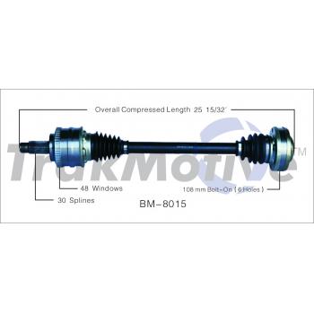 1997 BMW 840Ci CV Axle Shaft Rear Left TrakMotive BM8015 image 1 of 3