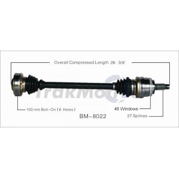 2008 BMW Z4 CV Axle Shaft Rear Right TrakMotive BM8022 image 1 of 3