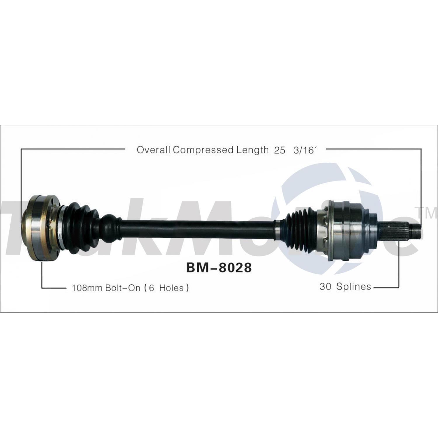 TrakMotive BM8028 - CV Axle Shaft TrakMotive BM8028 CV Axle Shaft product image 1 of 3