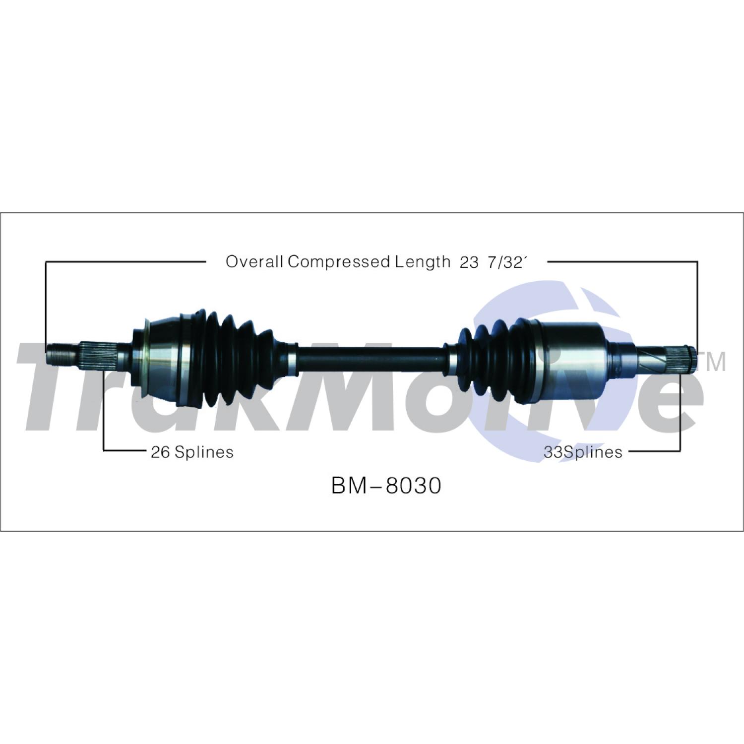 TrakMotive BM8030 - CV Axle Shaft TrakMotive BM8030 CV Axle Shaft product image 1 of 3