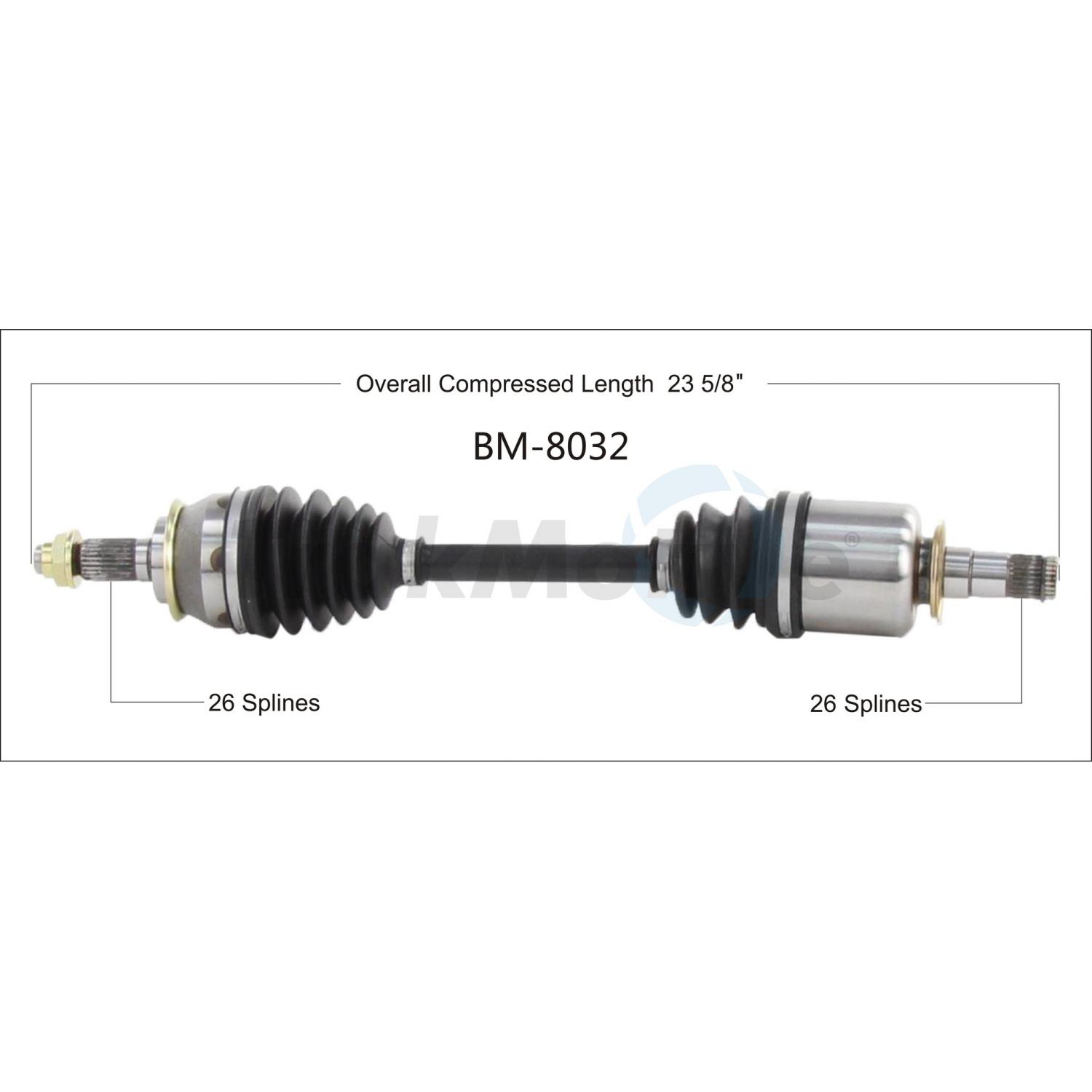 TrakMotive BM8032 CV Axle Shaft product image 1 of 3