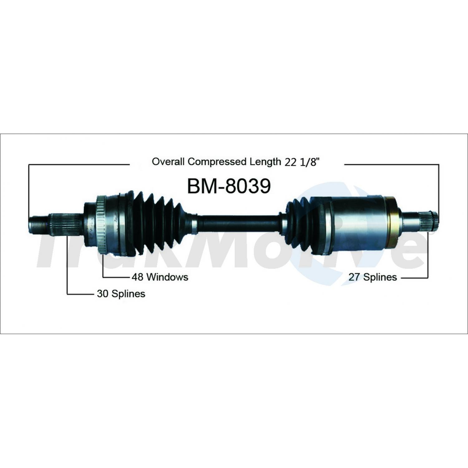 TrakMotive BM8039 CV Axle Shaft product image 1 of 3