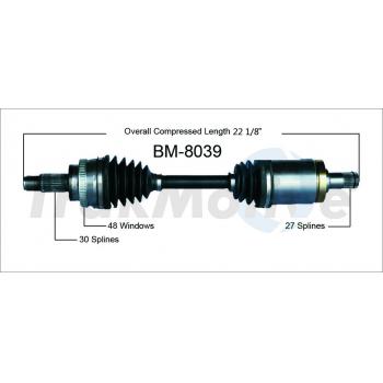 2013 BMW 335i xDrive CV Axle Shaft Front Left TrakMotive BM8039 image 1 of 3