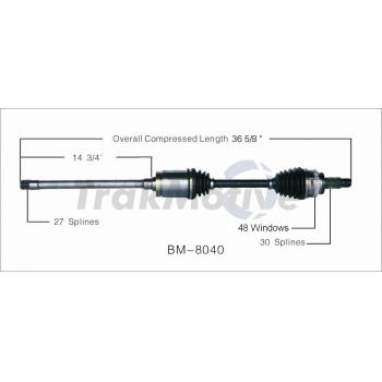2007 BMW 530xi CV Axle Shaft