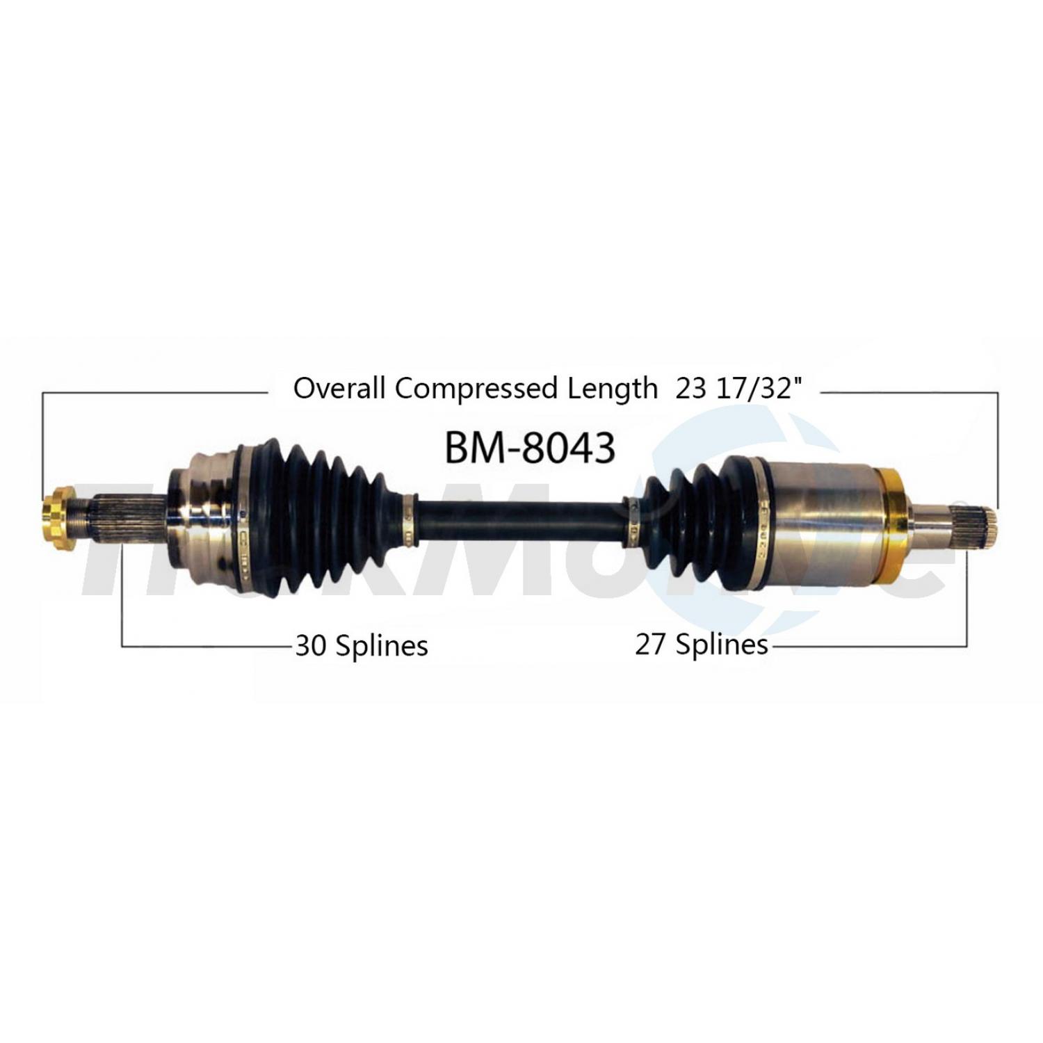 TrakMotive BM8043 - CV Axle Shaft TrakMotive BM8043 CV Axle Shaft product image 1 of 3