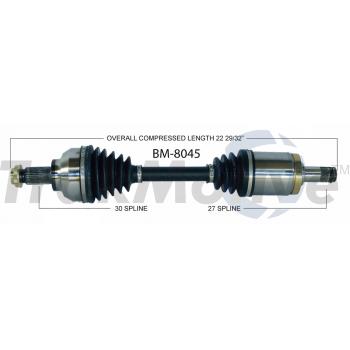 2000 BMW X5 CV Axle Shaft Front Left TrakMotive BM8045 image 1 of 3