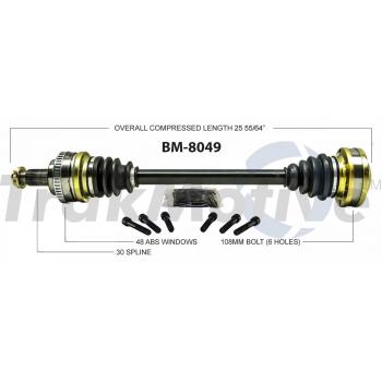 2008 BMW Z4 CV Axle Shaft Rear Right TrakMotive BM8049 image 1 of 3