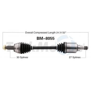 2010 BMW X5 CV Axle Shaft Front Left TrakMotive BM8055 image 1 of 3