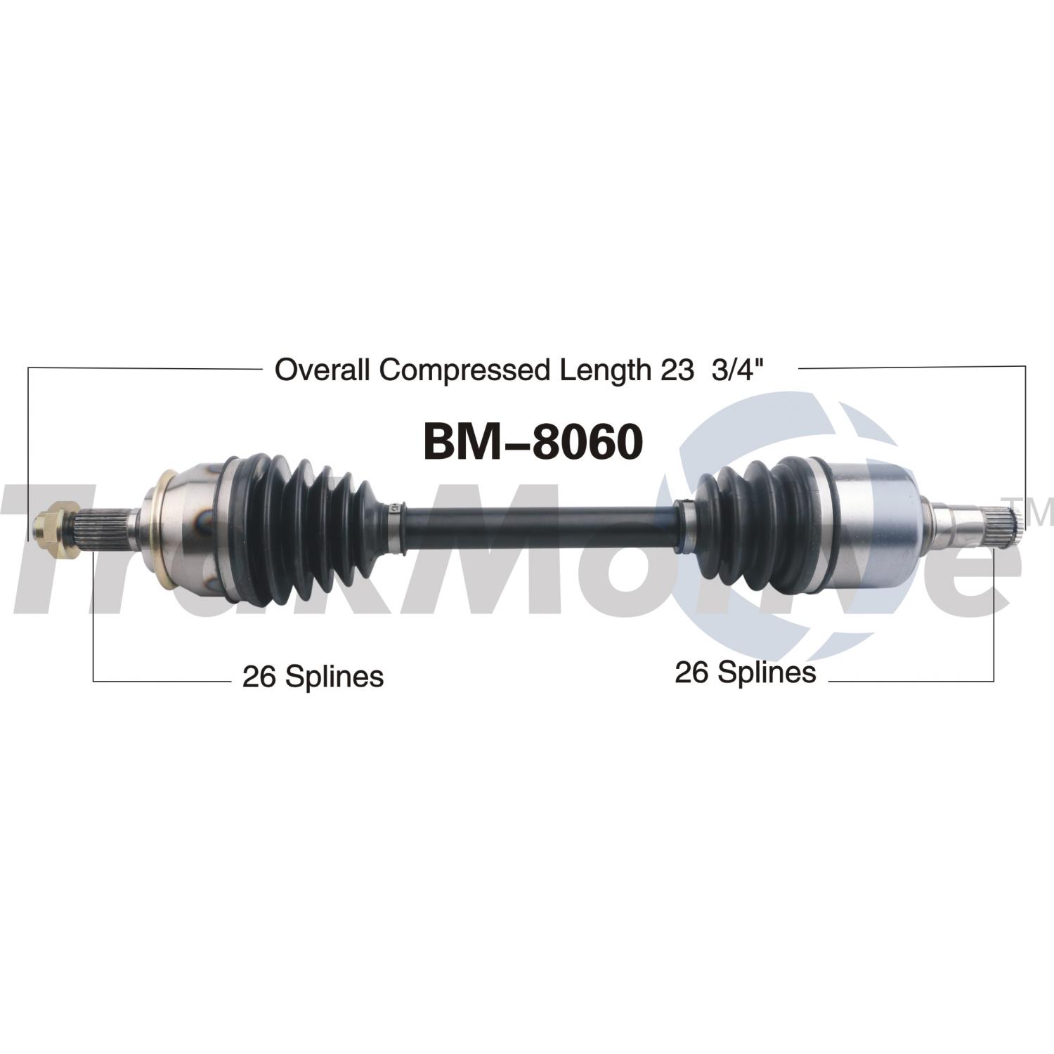 TrakMotive BM8060 - CV Axle Shaft TrakMotive BM8060 CV Axle Shaft product image 1 of 3