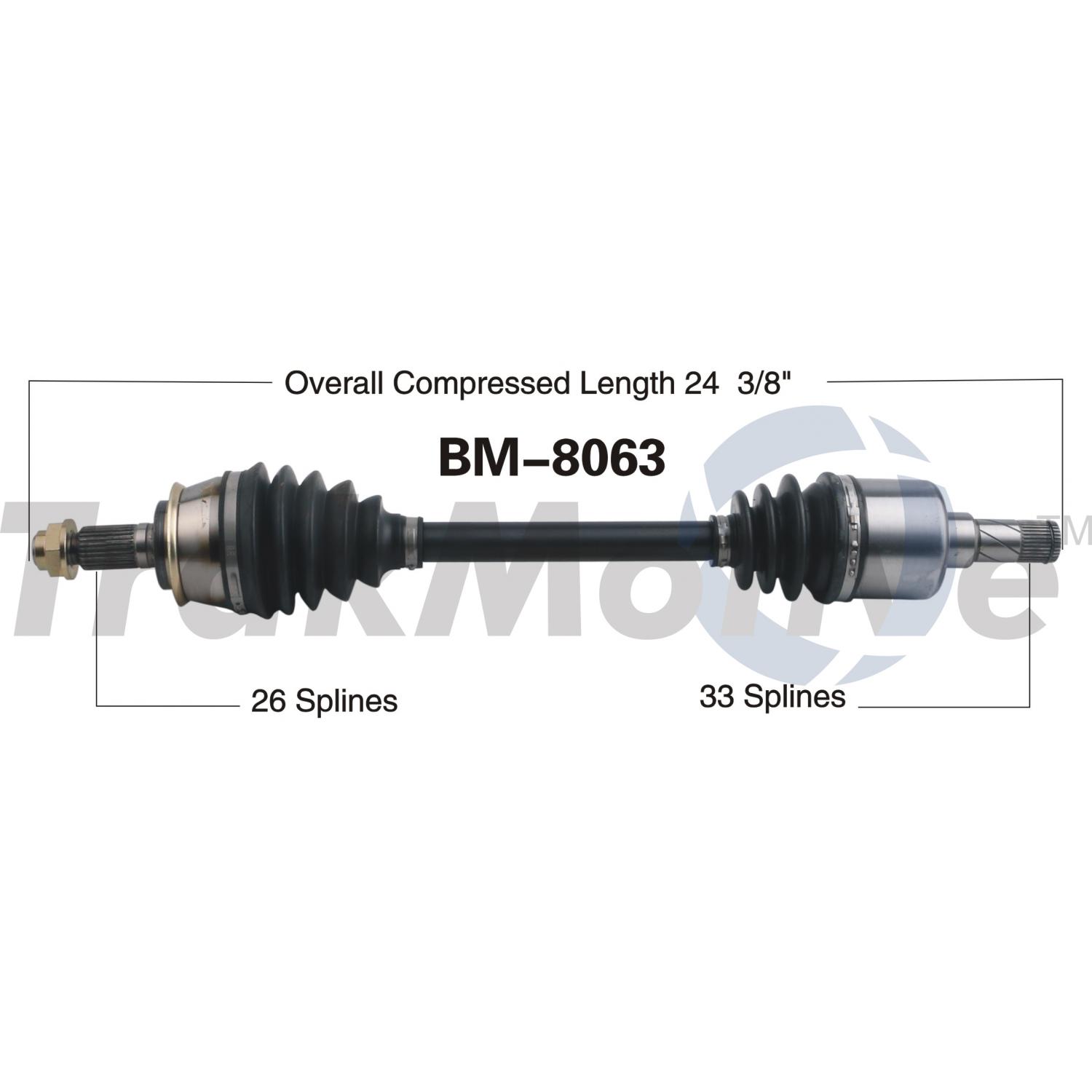 TrakMotive BM8063 - CV Axle Shaft TrakMotive BM8063 CV Axle Shaft product image 1 of 3