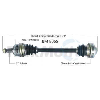 2000 BMW Z3 CV Axle Shaft Rear Left TrakMotive BM8065 image 1 of 3