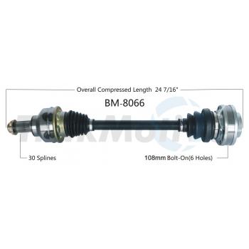 2003 BMW 540i CV Axle Shaft Rear Left TrakMotive BM8066 image 1 of 3