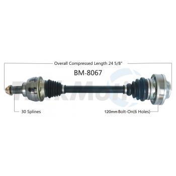 2003 BMW 540i CV Axle Shaft Rear Left TrakMotive BM8067 image 1 of 3